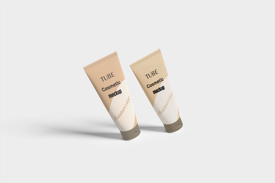 软管状化妆品瓶设计PSD样机 Tube Cosmetic PSD Mockup