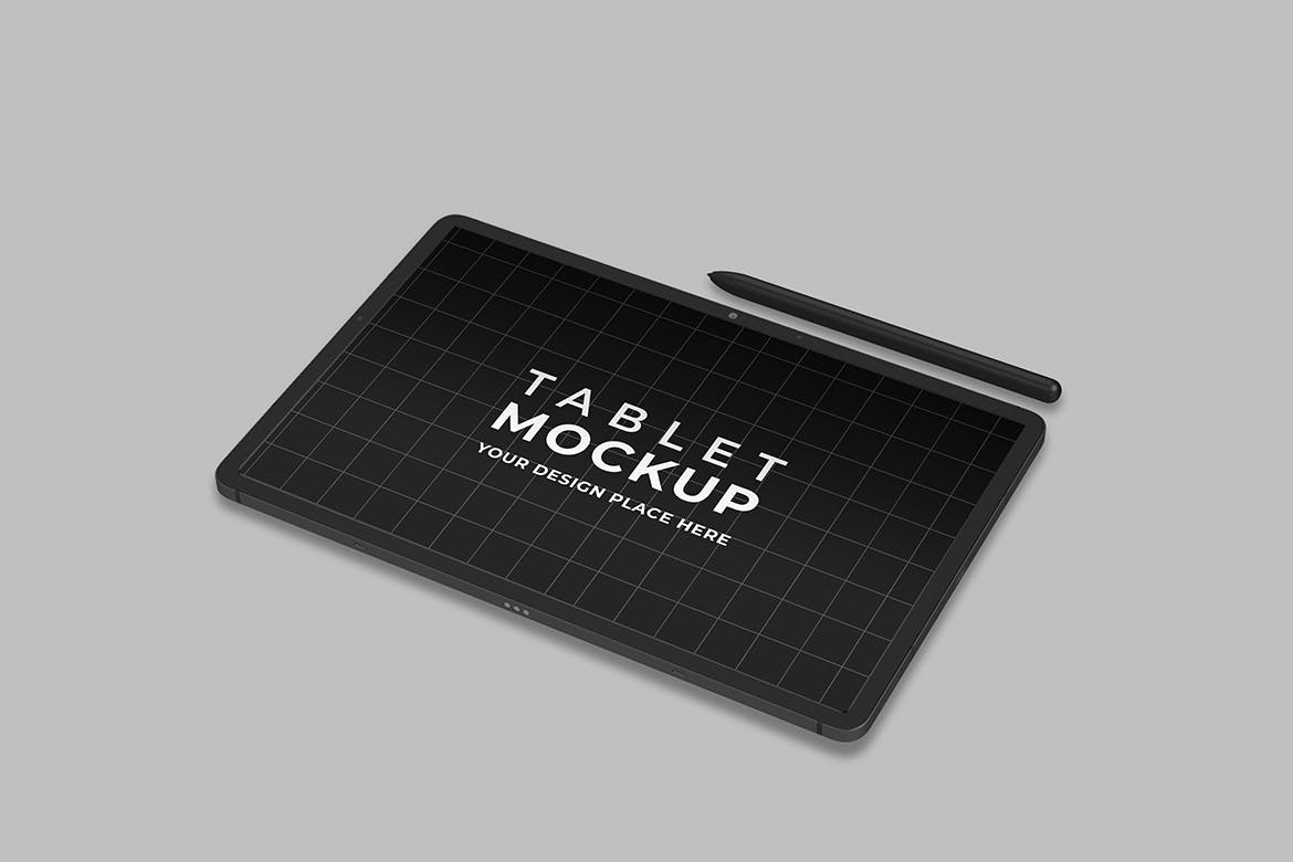 苹果平板电脑iPad屏幕样机 Horizontal Tablet Mockup