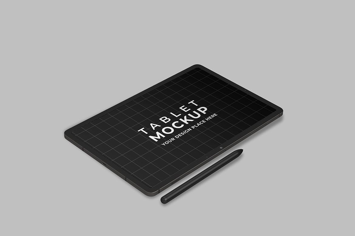 苹果平板电脑iPad屏幕样机 Horizontal Tablet Mockup