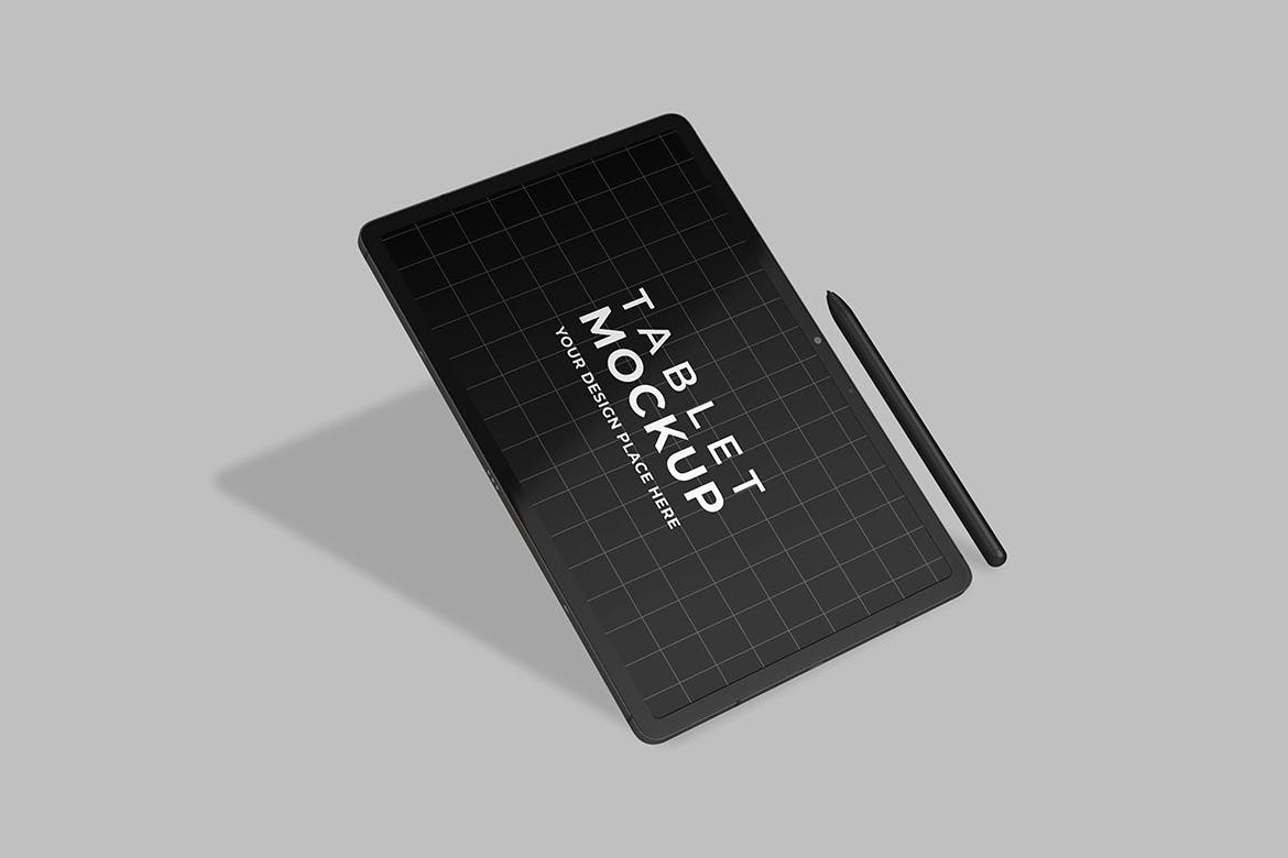 苹果平板电脑iPad屏幕样机 Horizontal Tablet Mockup