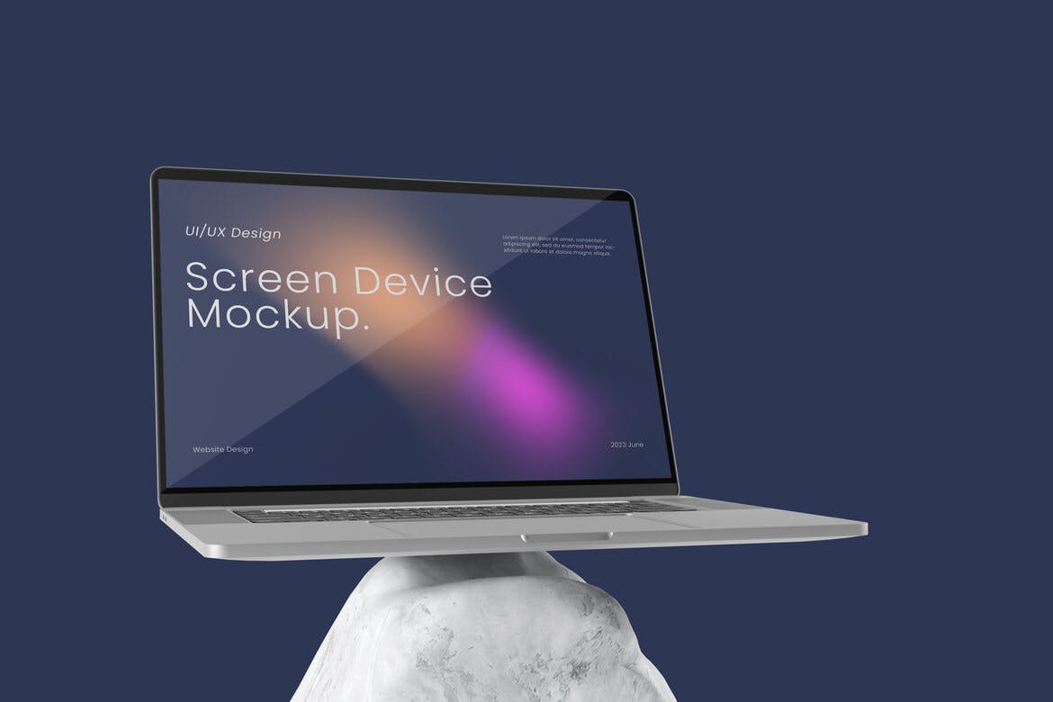 MacBook笔记本电脑屏幕展示样机模板 Laptop Screen Mockup