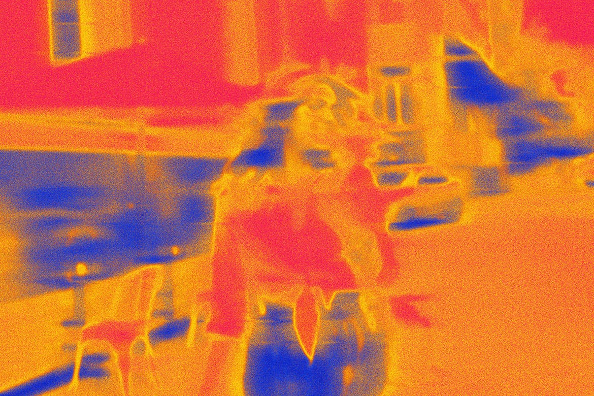 模糊热成像照片效果 Blurry Thermal Photo Effect