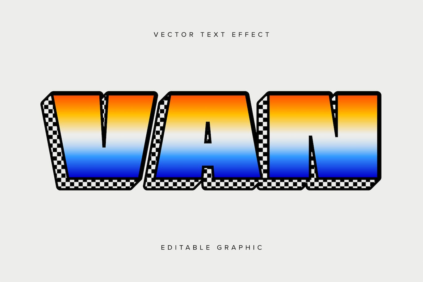 时尚渐变矢量文本效果样机 Trendy Gradient Vector Text Effect Mockup