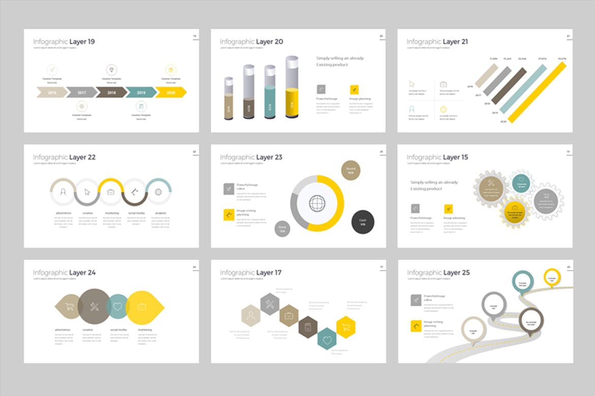 市场分析信息图表PPT演示模板 Infographic Presentation Template