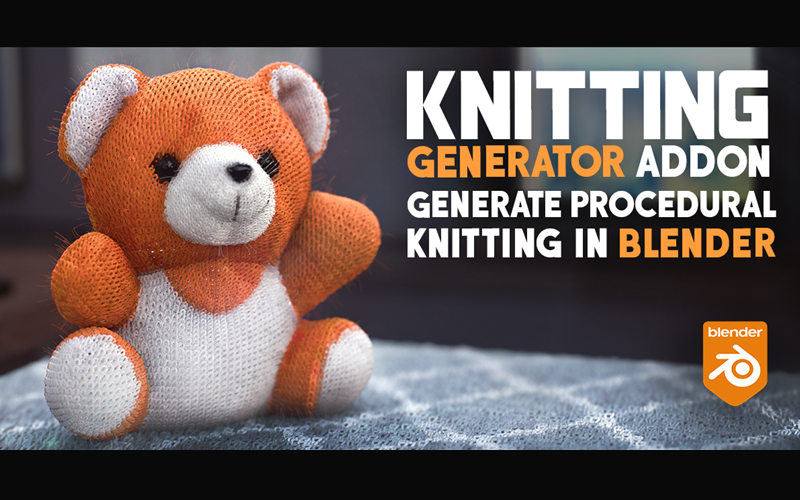 【Blender插件】Knitting Generator 针织毛绒羊绒衫生成器毛衣预设_