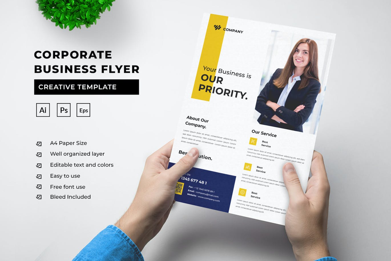 企业责任海报传单模板 Corporate Business Flyer Template