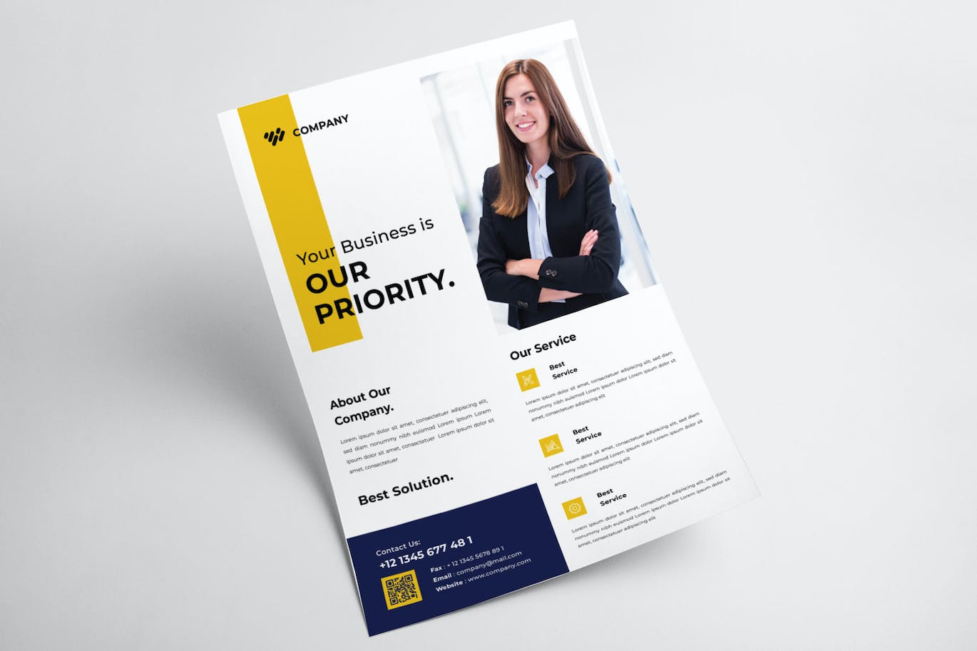 企业责任海报传单模板 Corporate Business Flyer Template