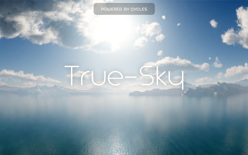 【Blender插件】True-Sky 2.2.2 真实天空照明世界环境云雾星空雾场_