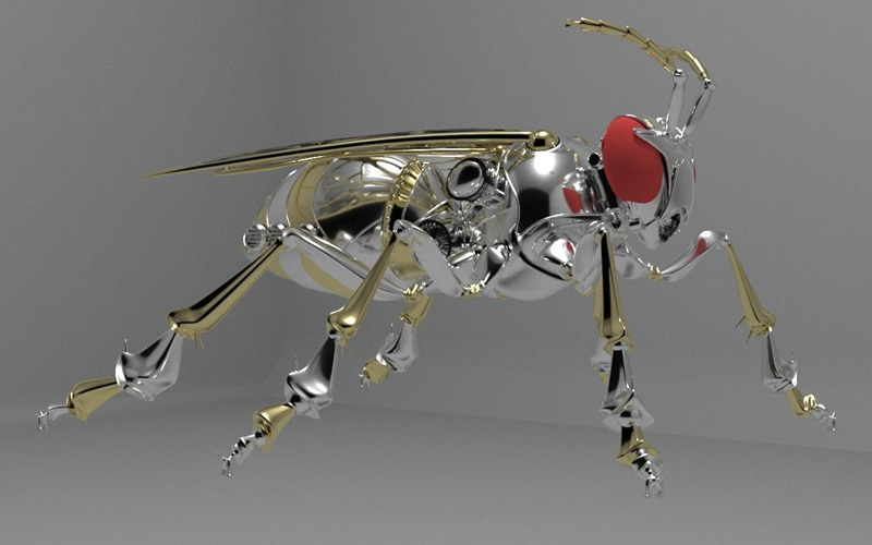 机械蜜蜂昆虫3D模型 Mechanical Bee 3D model_