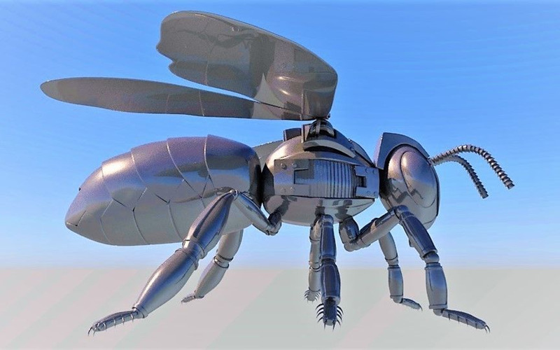 机械小蜜蜂动物3D模型 mechanical bee 3D model_