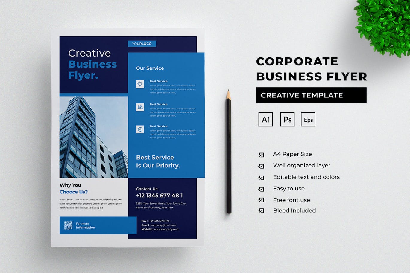 企业文化海报传单模板 Corporate Business Flyer Template