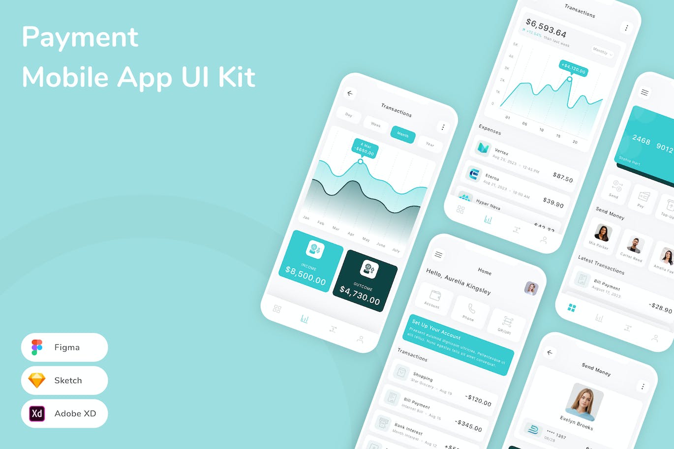 支付移动应用程序 UI 套件 Payment Mobile App UI Kit