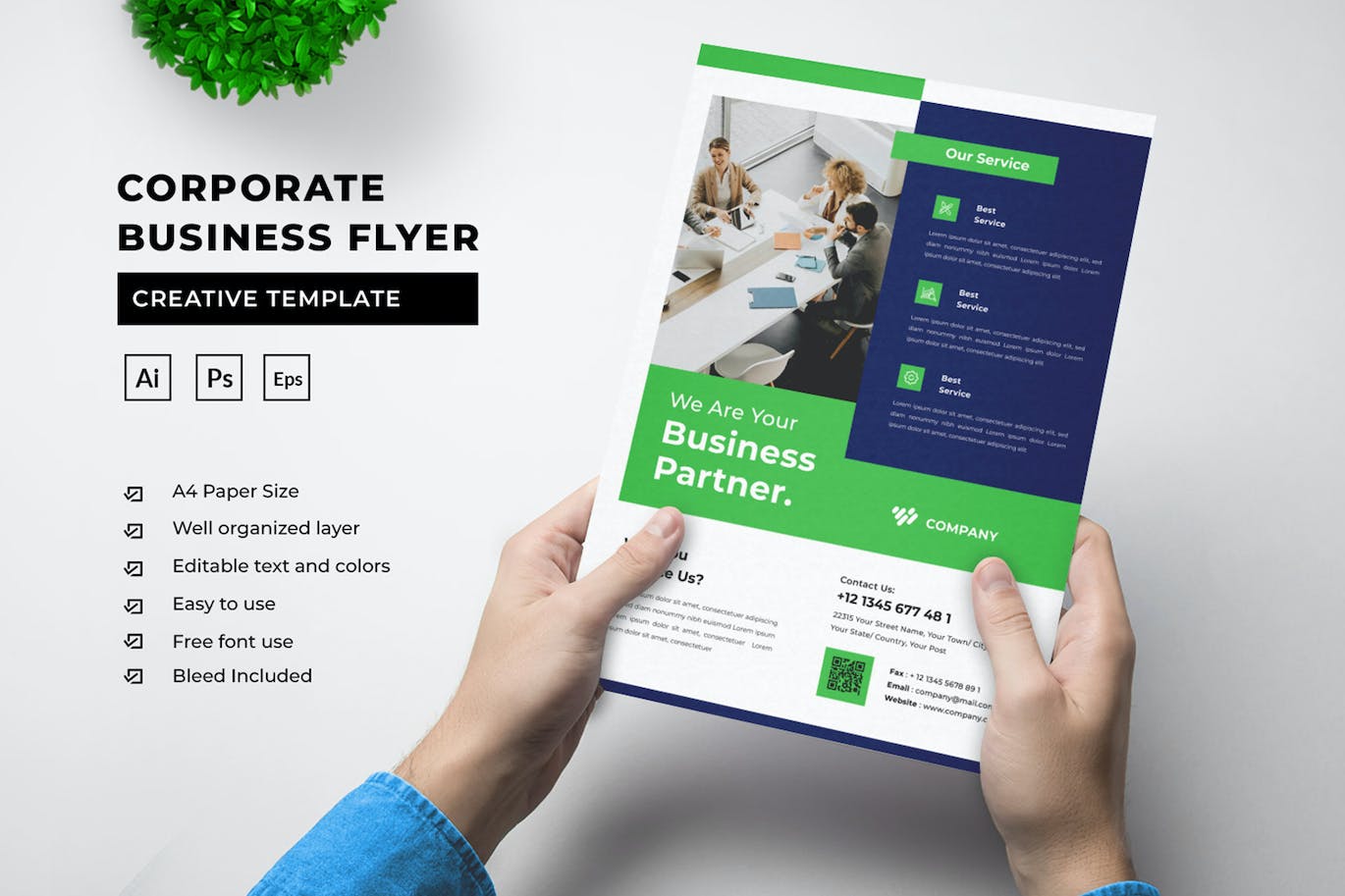 企业团队海报传单模板 Corporate Business Flyer Template