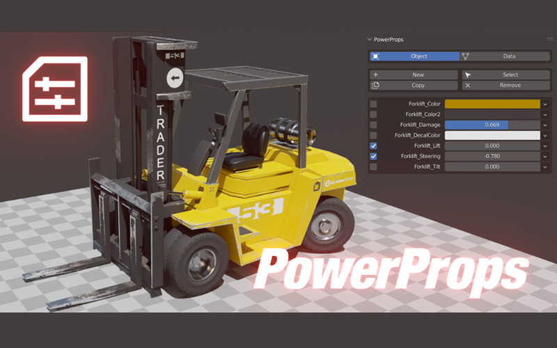 【Blender插件】PowerProps 0.31 智能增强对象属性管理驱动复制批量_