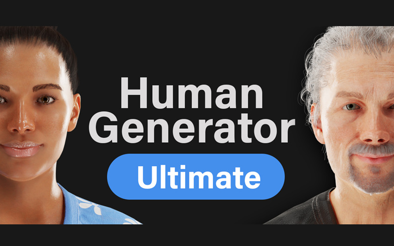 【Blender插件】Human Generator Ultimate 4.0.21 三维人物模型生成器+预设_