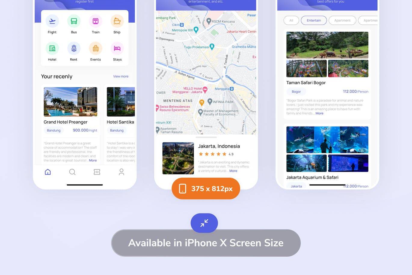 旅行App应用程序 UI套件 Tripa &#8211; Travel App UI