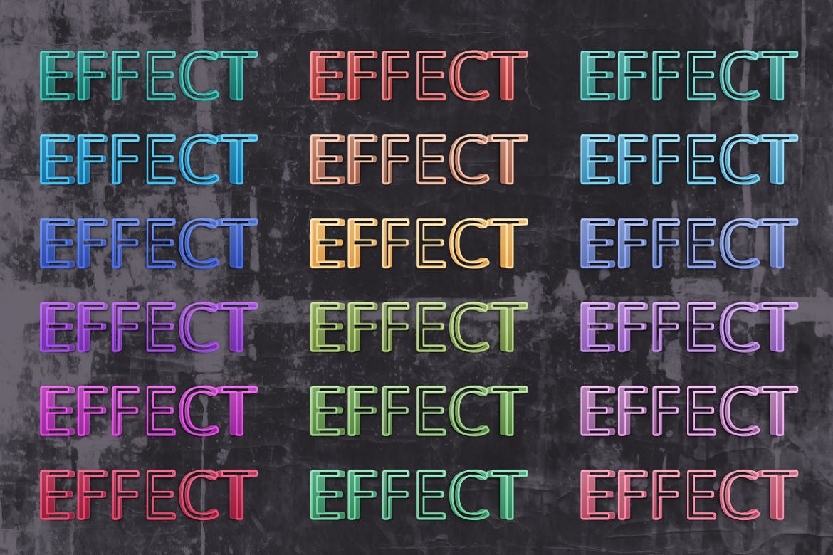 54种简约简单矢量文本效果素材包 54 Simple Vector Text Effects