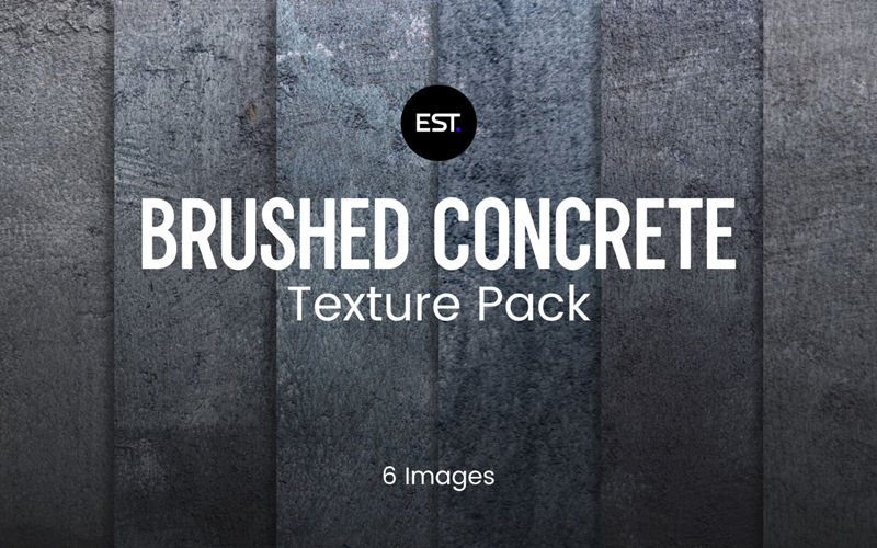 6款拉丝和颗粒状混凝土纹理素材 Brushed Concrete Texture Pack_