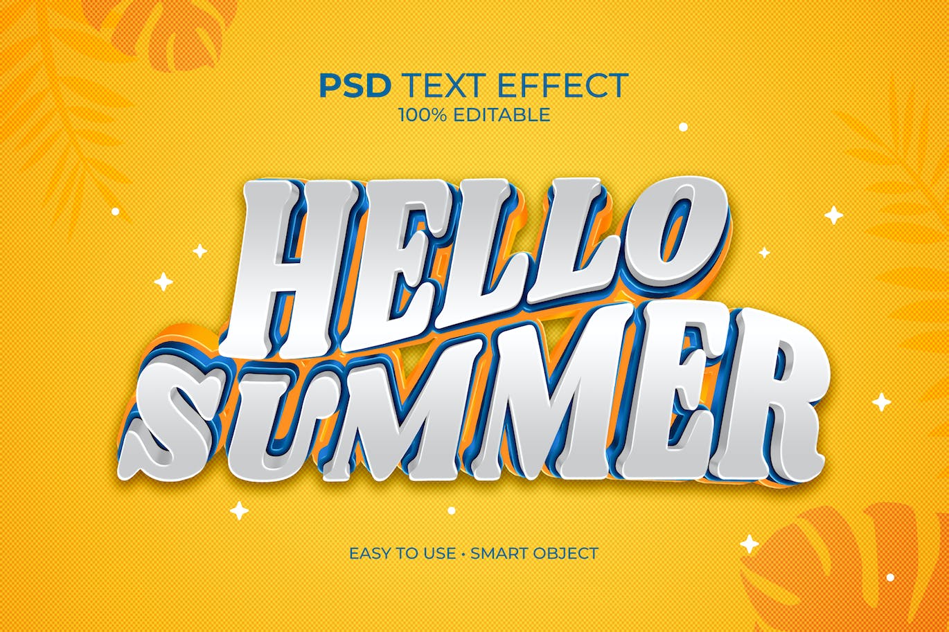 夏天夏季PSD文字效果 Hello Summer Text Effect