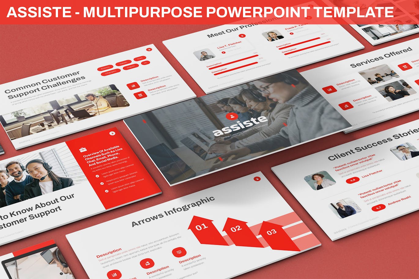 全方位覆盖Powerpoint模板 Assiste &#8211; Multipurpose Powerpoint Template